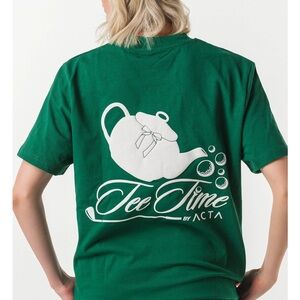 NWT ACTA Green tee time Short Sleeve Tee